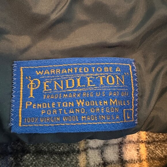 Vintage Pendleton Shirt Mens Large Outdoors Man Wool Plaid USA Made Grandpacore - Picture 11 of 11